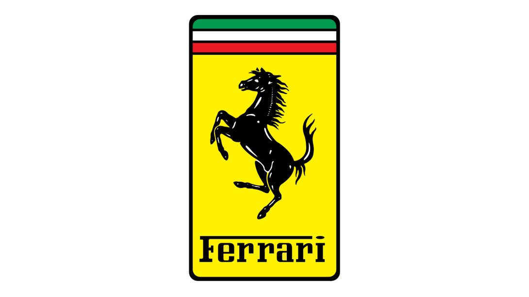 Markenlogo von Ferrari Fahrzeugen gerunden bei Wirkaufenautos24